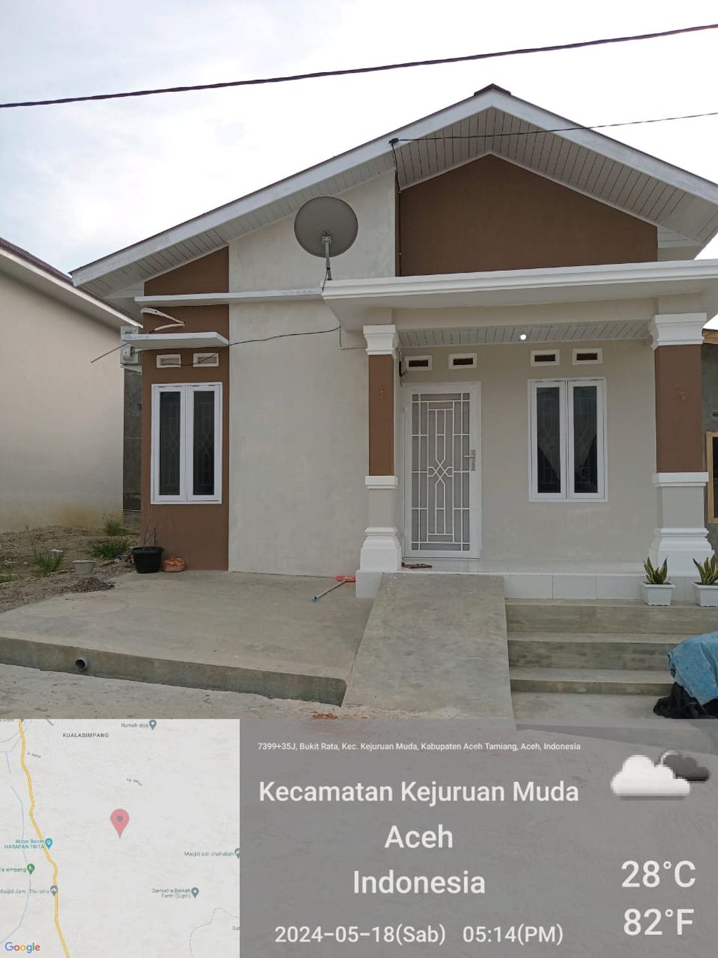 foto tampak rumah tipe 36 perumahan PRABU RIFA RESIDENCE V