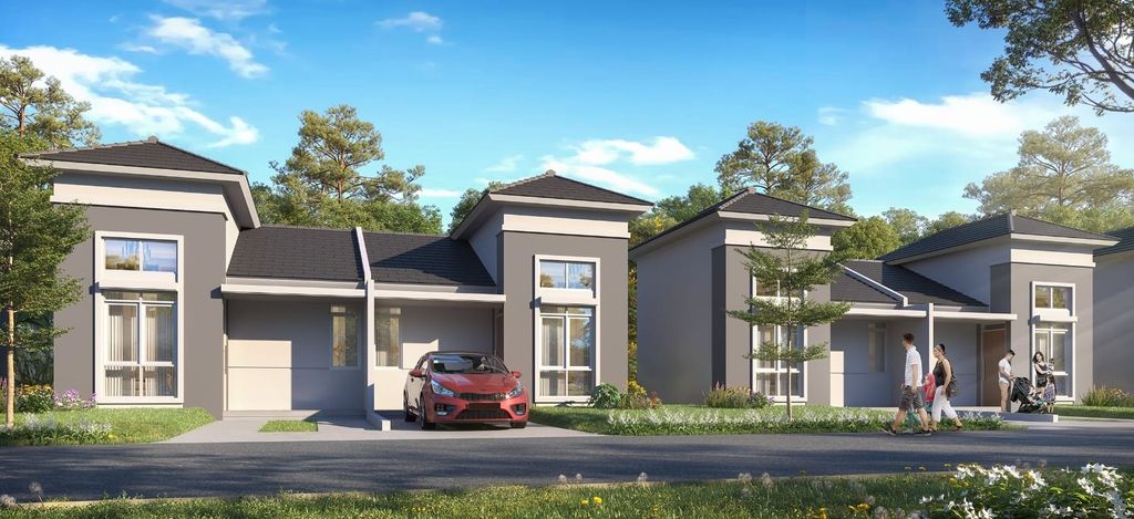 foto tampak rumah tipe Viola Deluxe perumahan CitraRaya City Cluster Bukit Cempaka