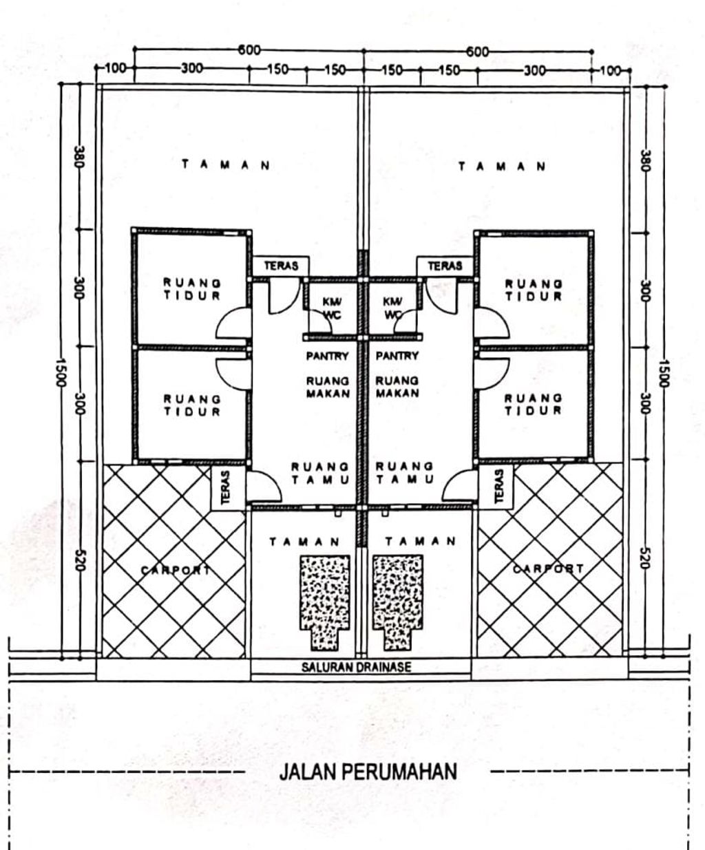 foto denah rumah tipe 36 perumahan PERUMAHAN GRIYA LANRISANG INDAH