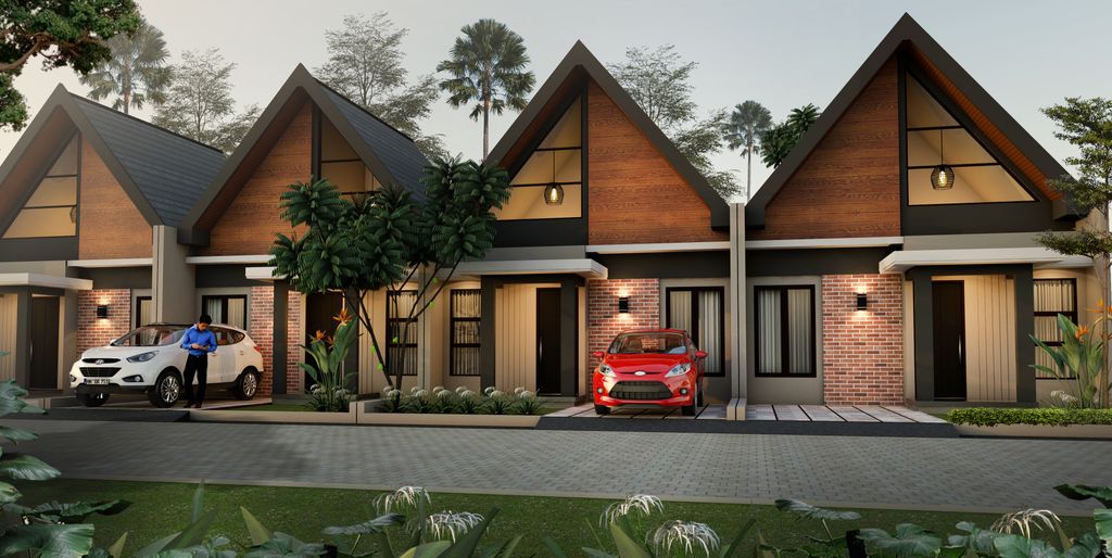 foto tampak rumah tipe 48 perumahan Pesona Asri