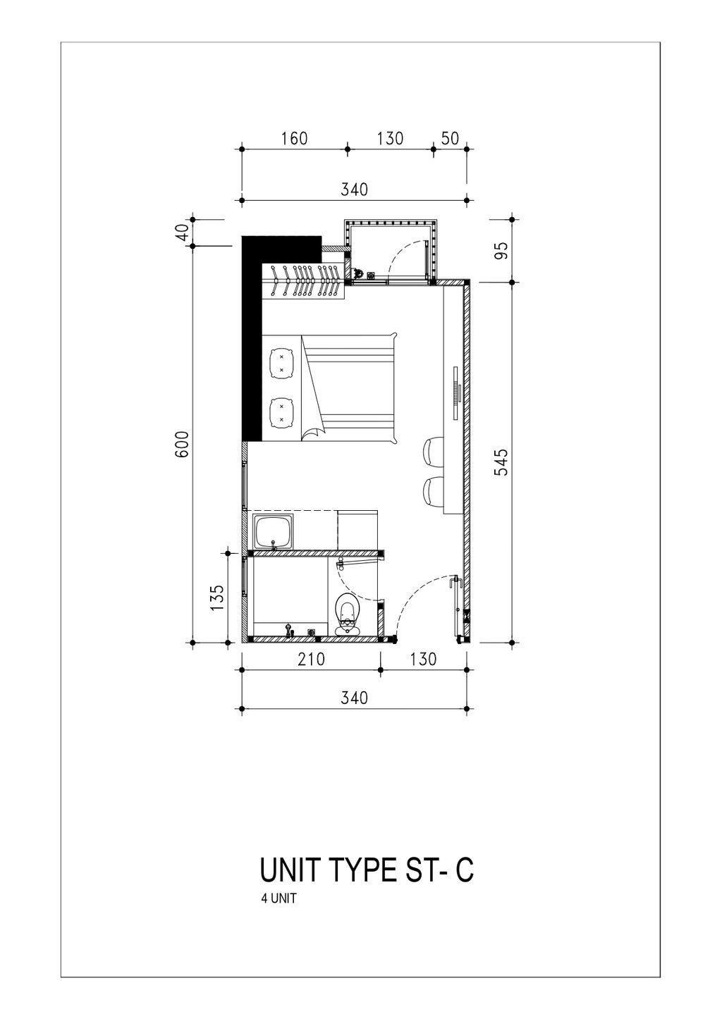 foto denah rumah tipe EKKI - STC perumahan APARTEMEN PODOMORO GOLF VIEW