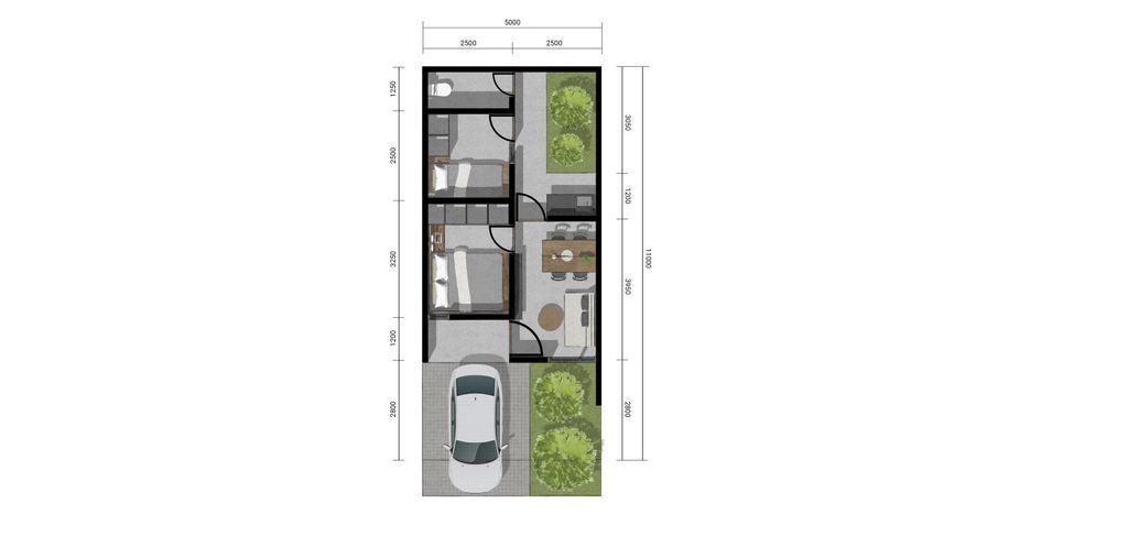 foto denah rumah tipe FRESIA LITE 430 perumahan Mutiara Gading City Cluster New Liverpool Tahap 1