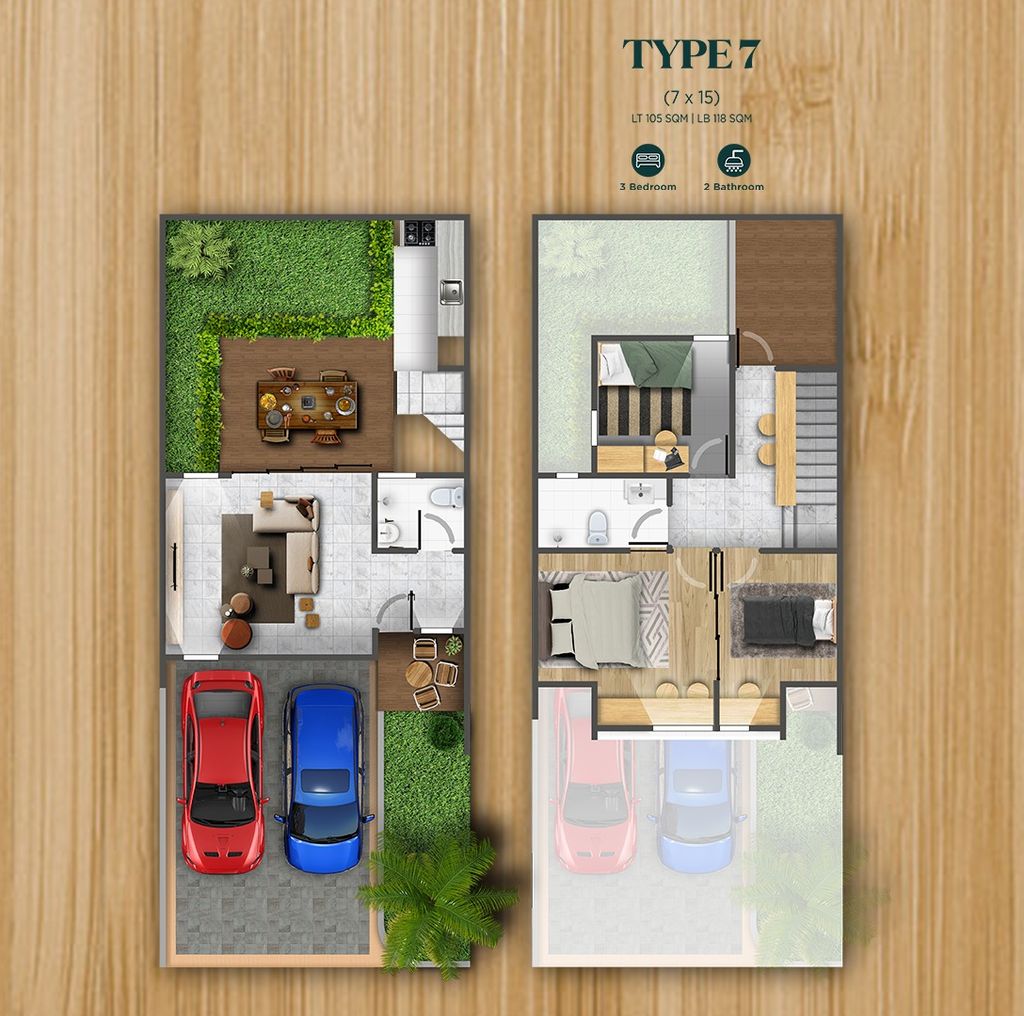 foto denah rumah tipe 07 perumahan TELAGA KAHURIPAN