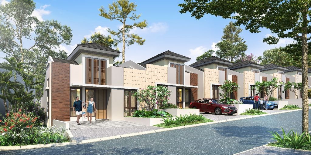 foto tampak rumah tipe KAPALUA EXTENSION A.03/01 perumahan CITRA SENTUL RAYA