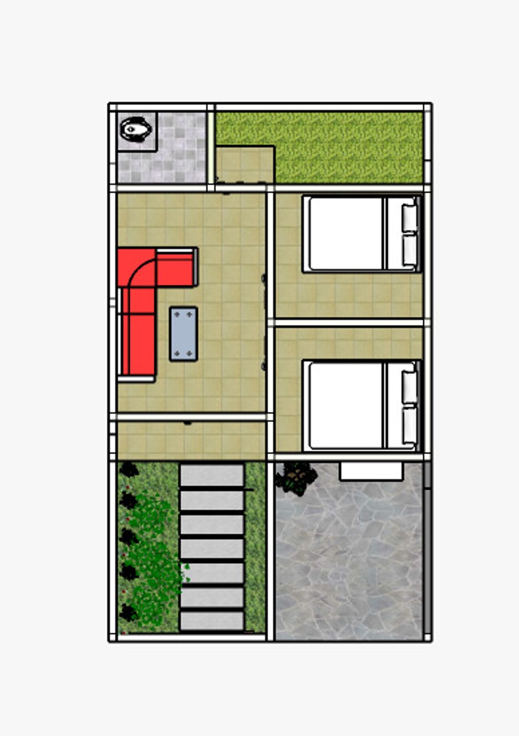 foto denah rumah tipe TULIP perumahan GARSADA Residence