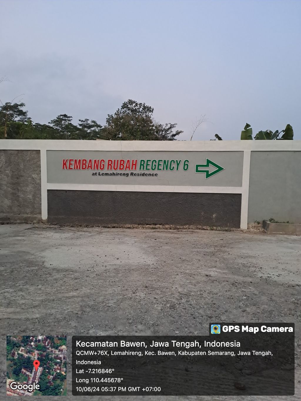foto gerbang perumahan Kembang Rubah Regency 6 Lemahireng