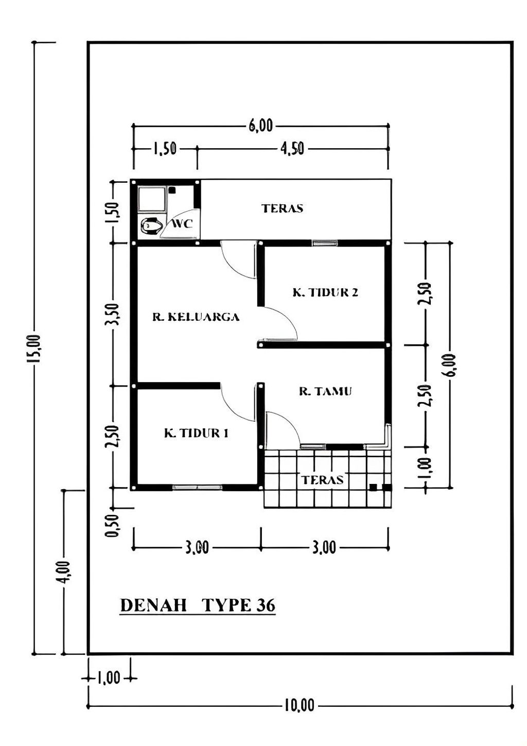 foto denah rumah tipe Perumahan Subsidi perumahan ARSYA Residence