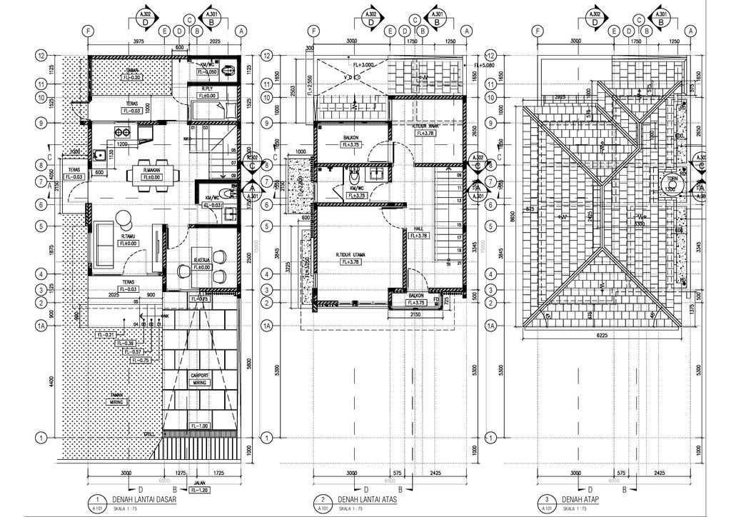 foto denah rumah tipe BOUGENVILLE PLUS-D-10 perumahan Penta Garden