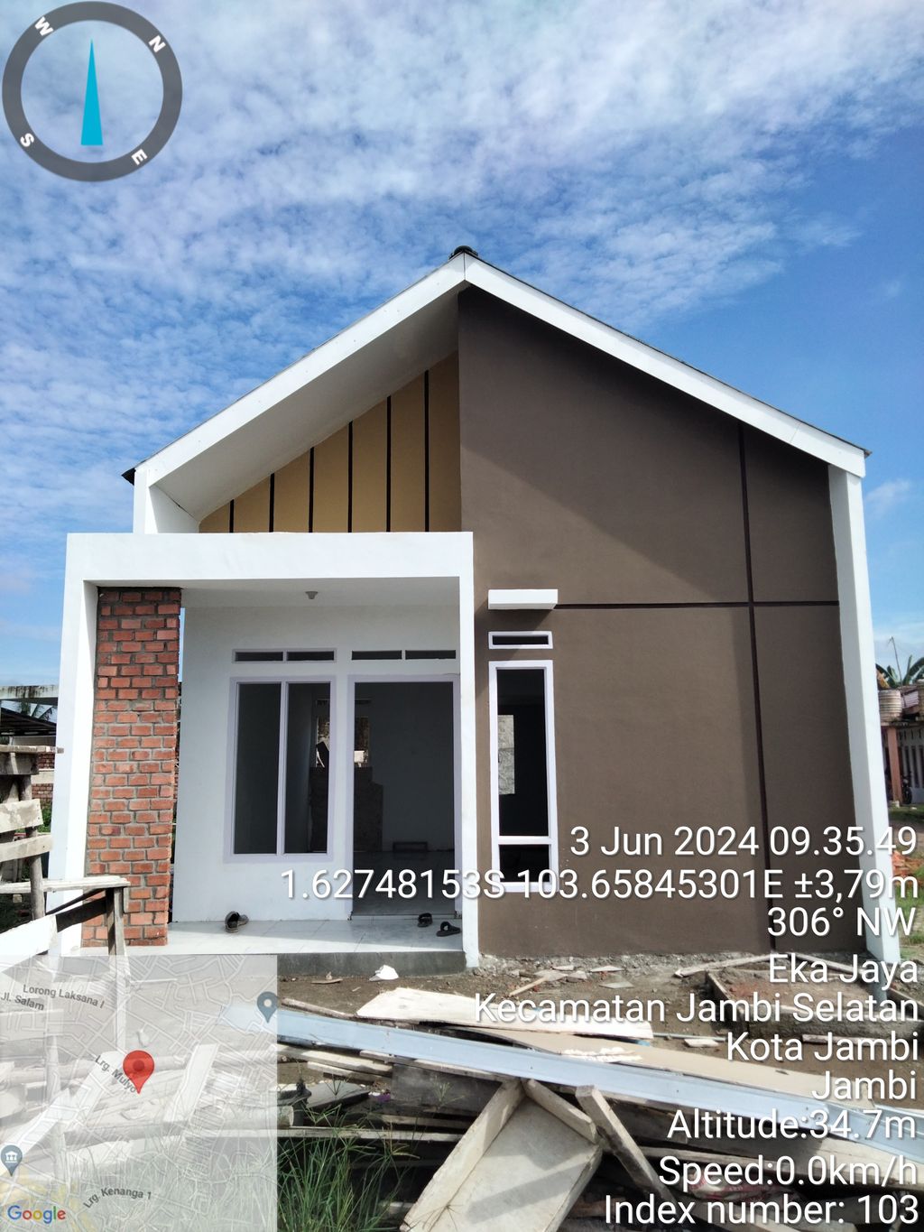 foto tampak rumah tipe 36 perumahan KAMPOENG DARA 2