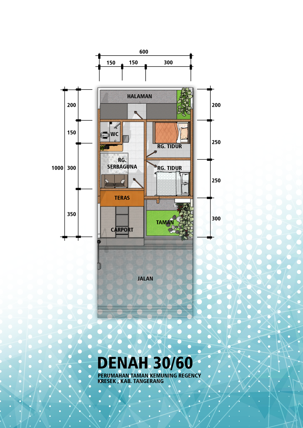 foto denah rumah tipe 31 perumahan Kembang Rubah Regency 6 Lemahireng