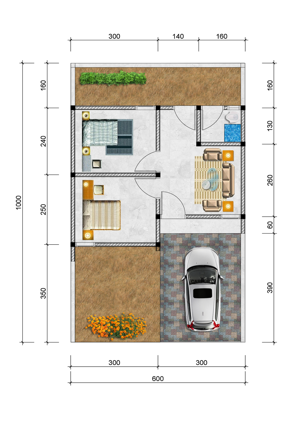 foto denah rumah tipe Mawar perumahan PERUMAHAN BMW ELMI SRIKATON