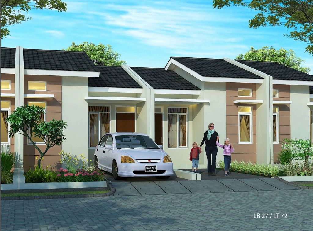 foto tampak rumah tipe KINTAMANI 27/72 (Subsidi) perumahan Grand Citeras