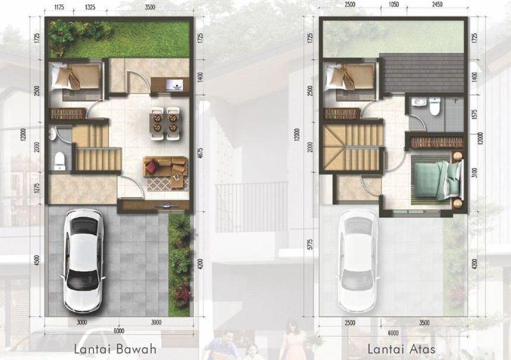 foto denah rumah tipe GRAZIA perumahan THE SYMPHONY