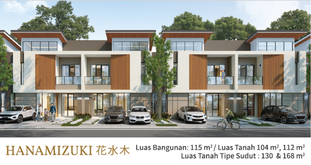 foto tampak rumah tipe HANAMIZUKI perumahan SAVASA