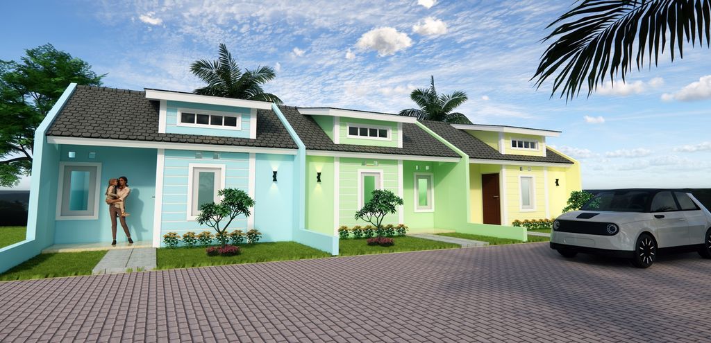 foto tampak rumah tipe 27 perumahan KANAYA LAND 10 TAHAP 2