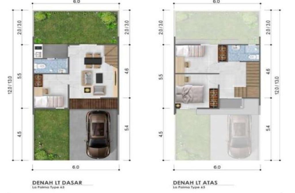 foto denah rumah tipe MAJESTIC perumahan La Palma Grande