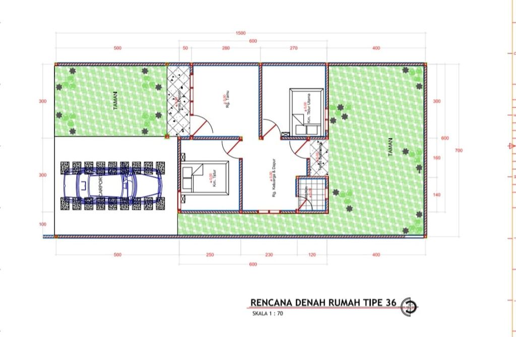 foto denah rumah tipe 36 perumahan GRIYA LONA TIMUR RESIDENCE