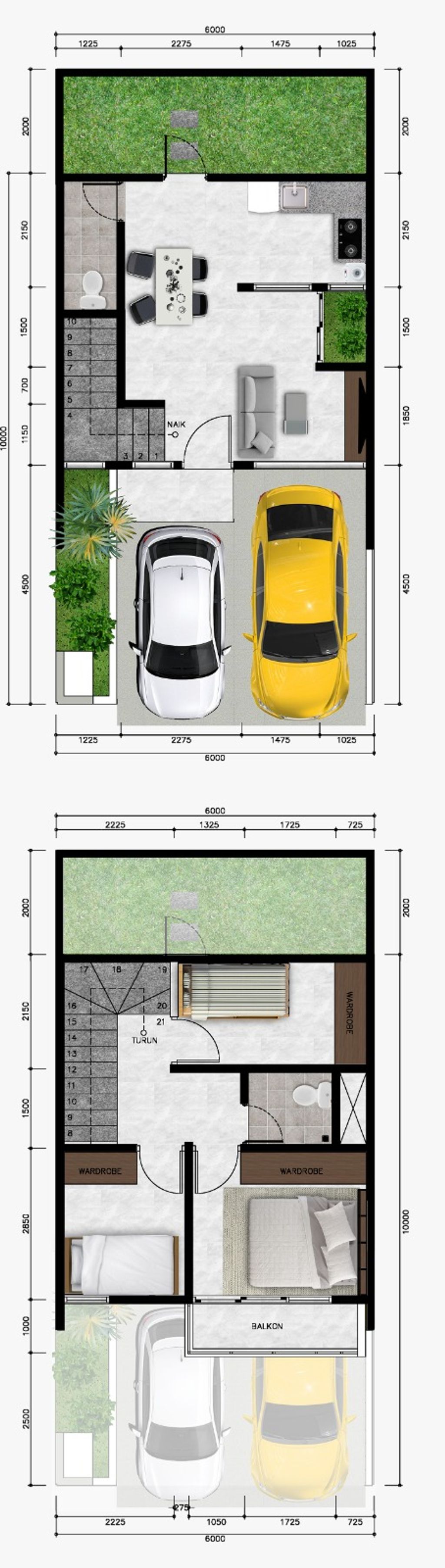 foto denah rumah tipe Magnolia perumahan Martadinata Residence