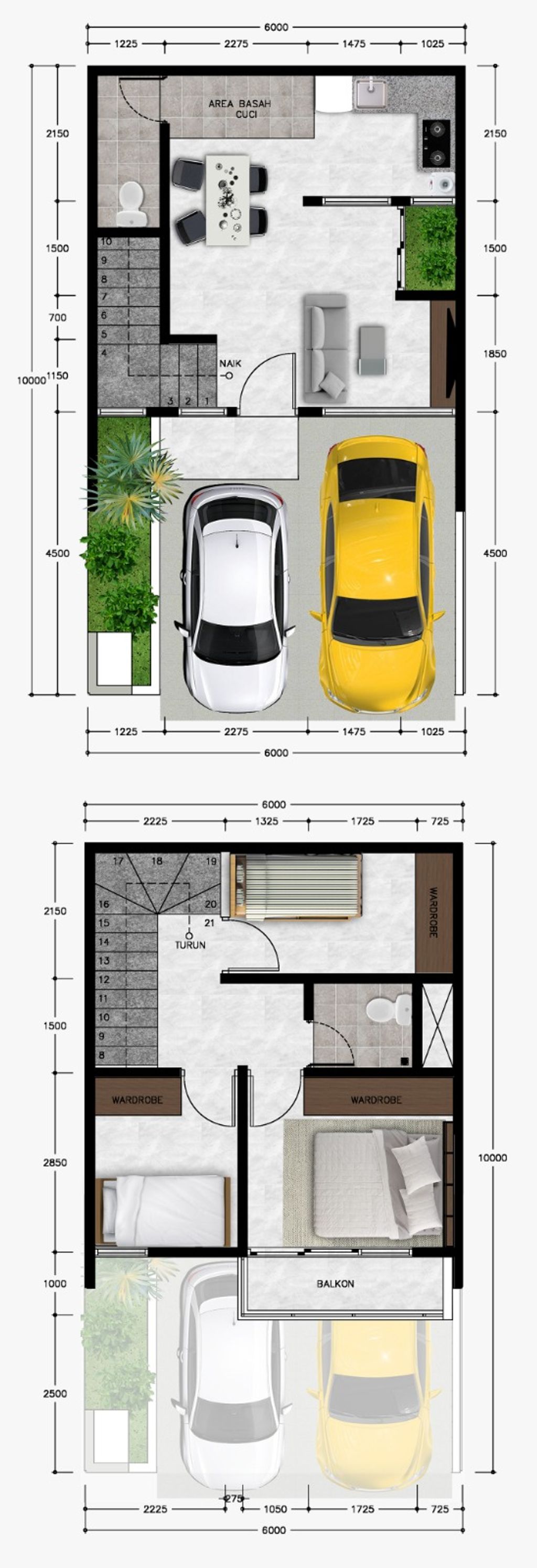 foto denah rumah tipe Magnolia+ perumahan Martadinata Residence