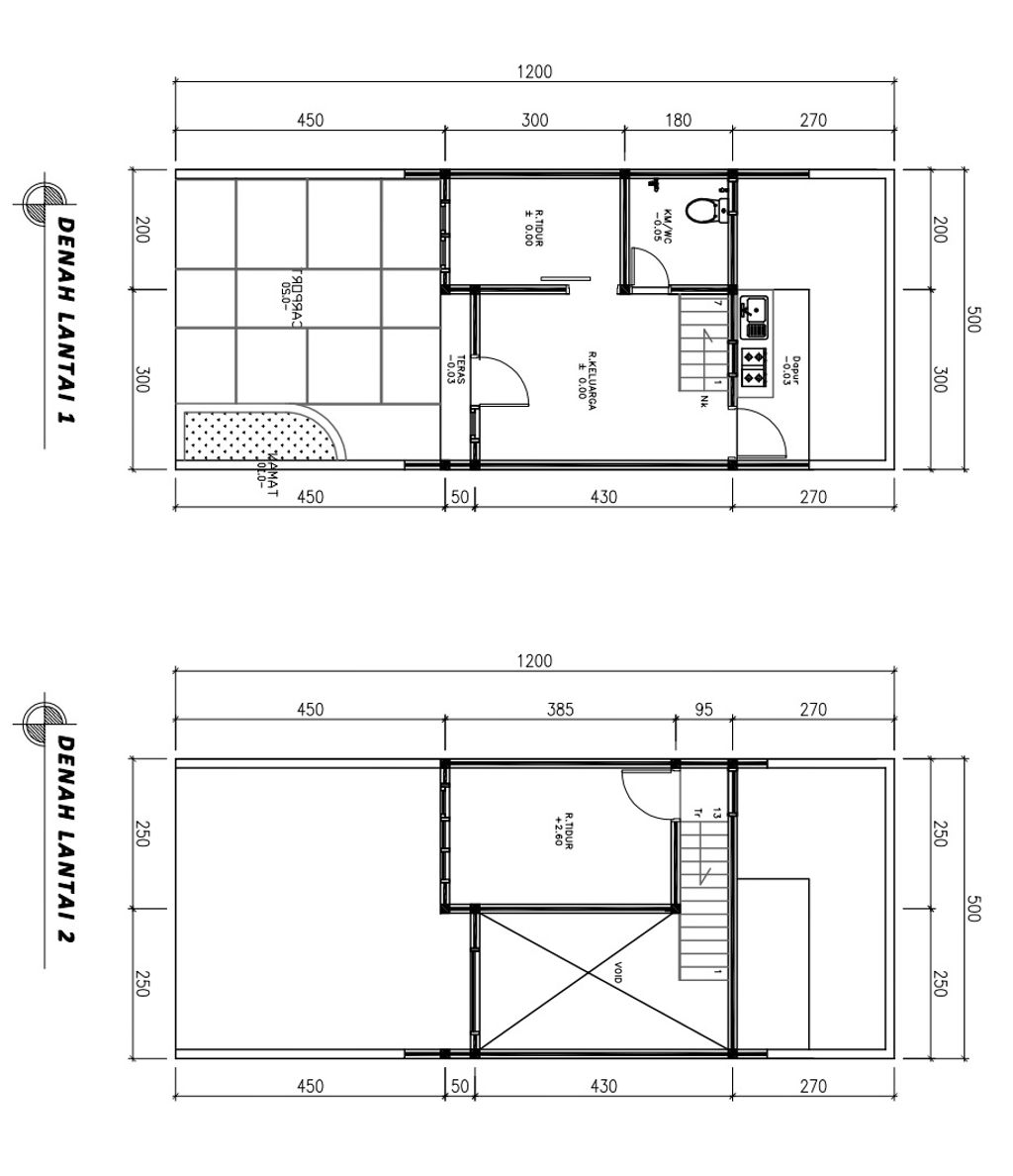 foto denah rumah tipe 36 Mezanin Modern (433) perumahan Cluster Beverly