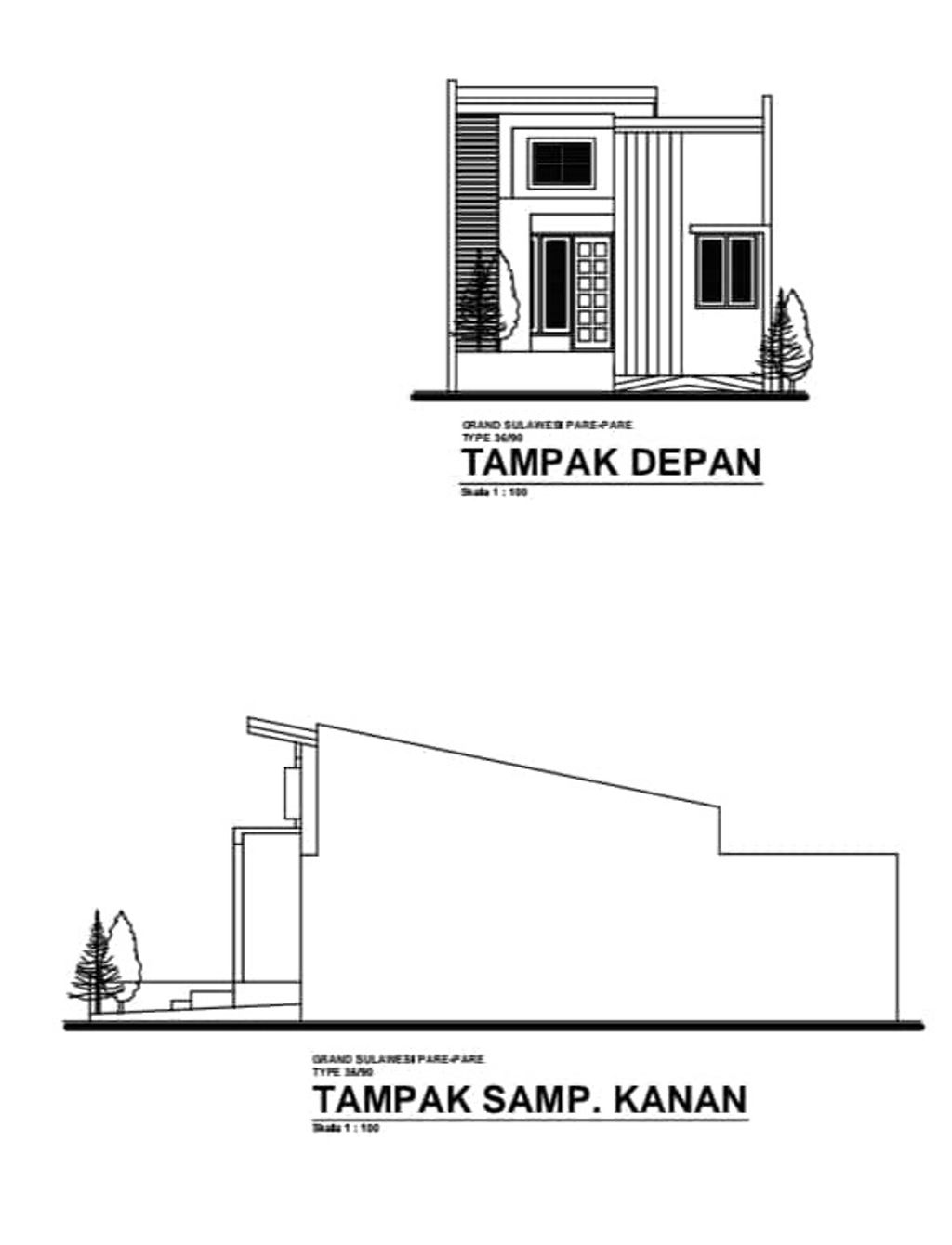 foto tampak rumah tipe 36 perumahan GRAND SULAWESI PAREPARE TAHAP 2
