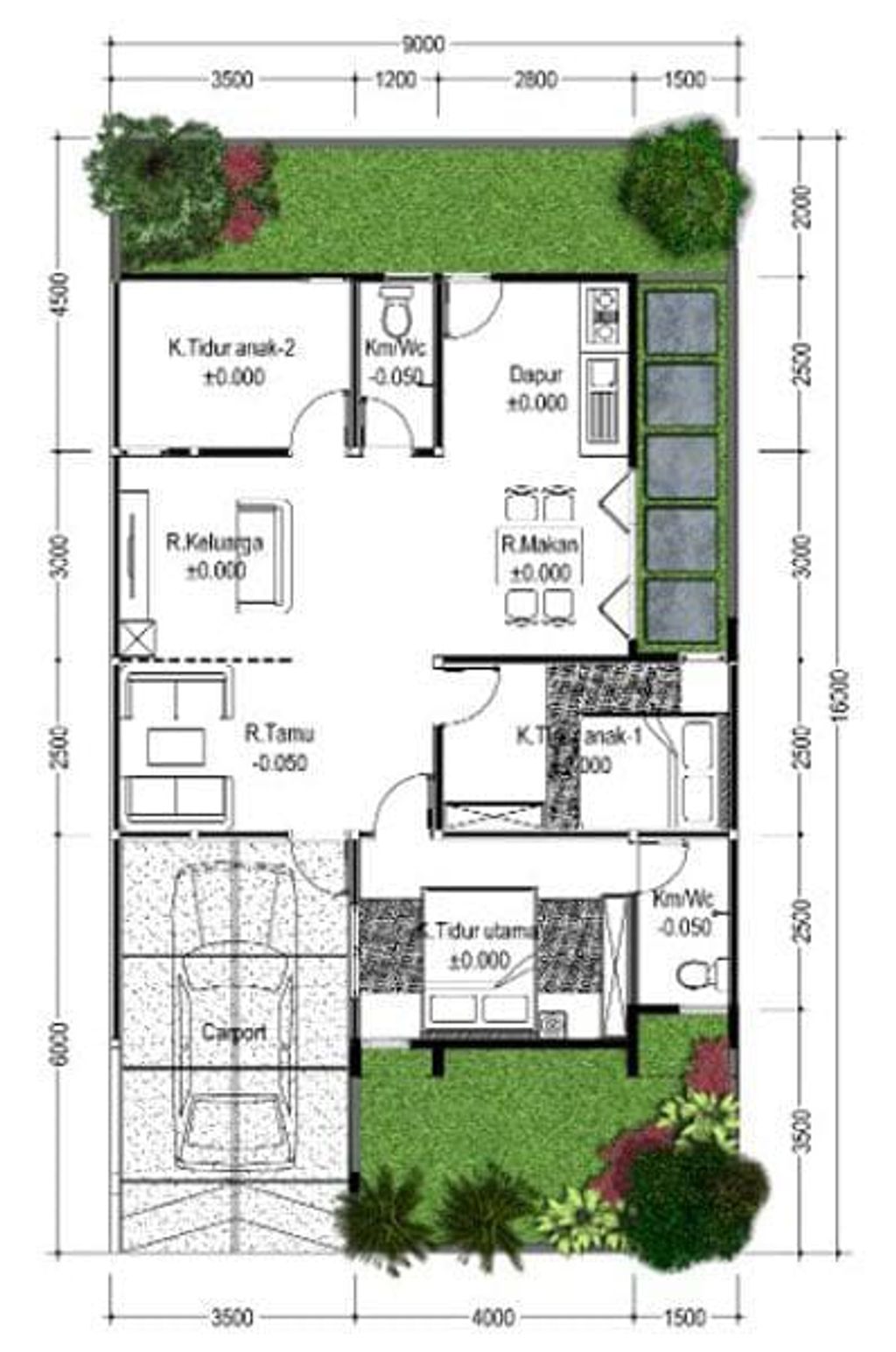foto denah rumah tipe 70 perumahan ALYA RESIDENCE III