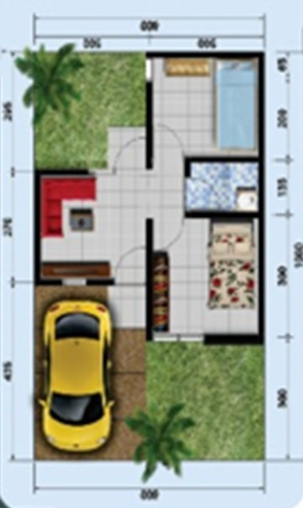 foto denah rumah tipe 27/60 perumahan PURI BEGAWAN SERPONG 2