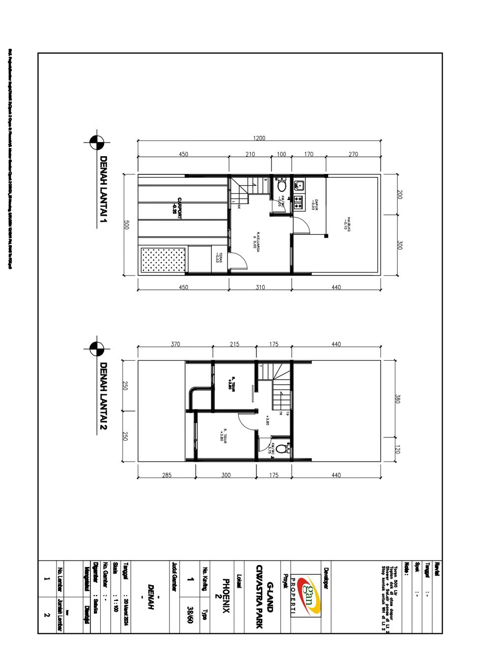 foto denah rumah tipe 38 Compact High Ceiling (2KT) (484) perumahan G-Land Ciwastra Park 2
