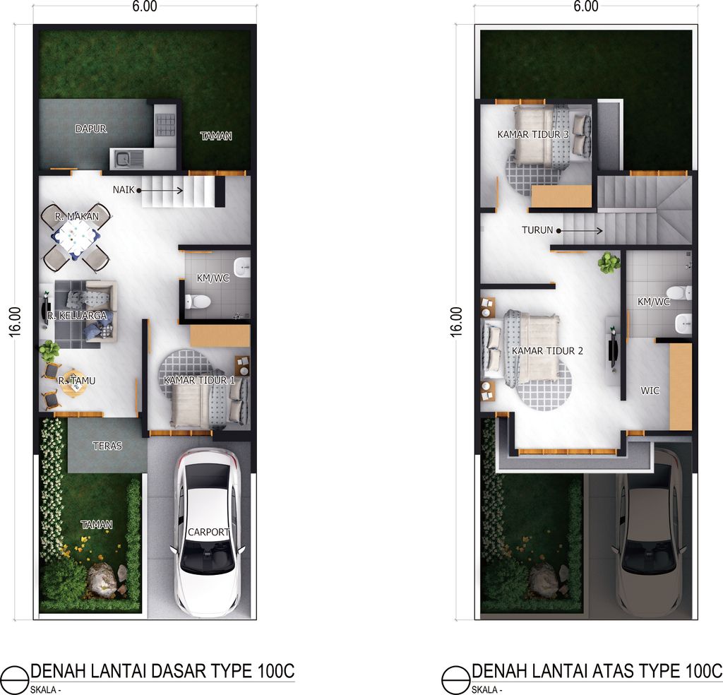 foto denah rumah tipe 100 C STD perumahan GARMELIA REGENCY