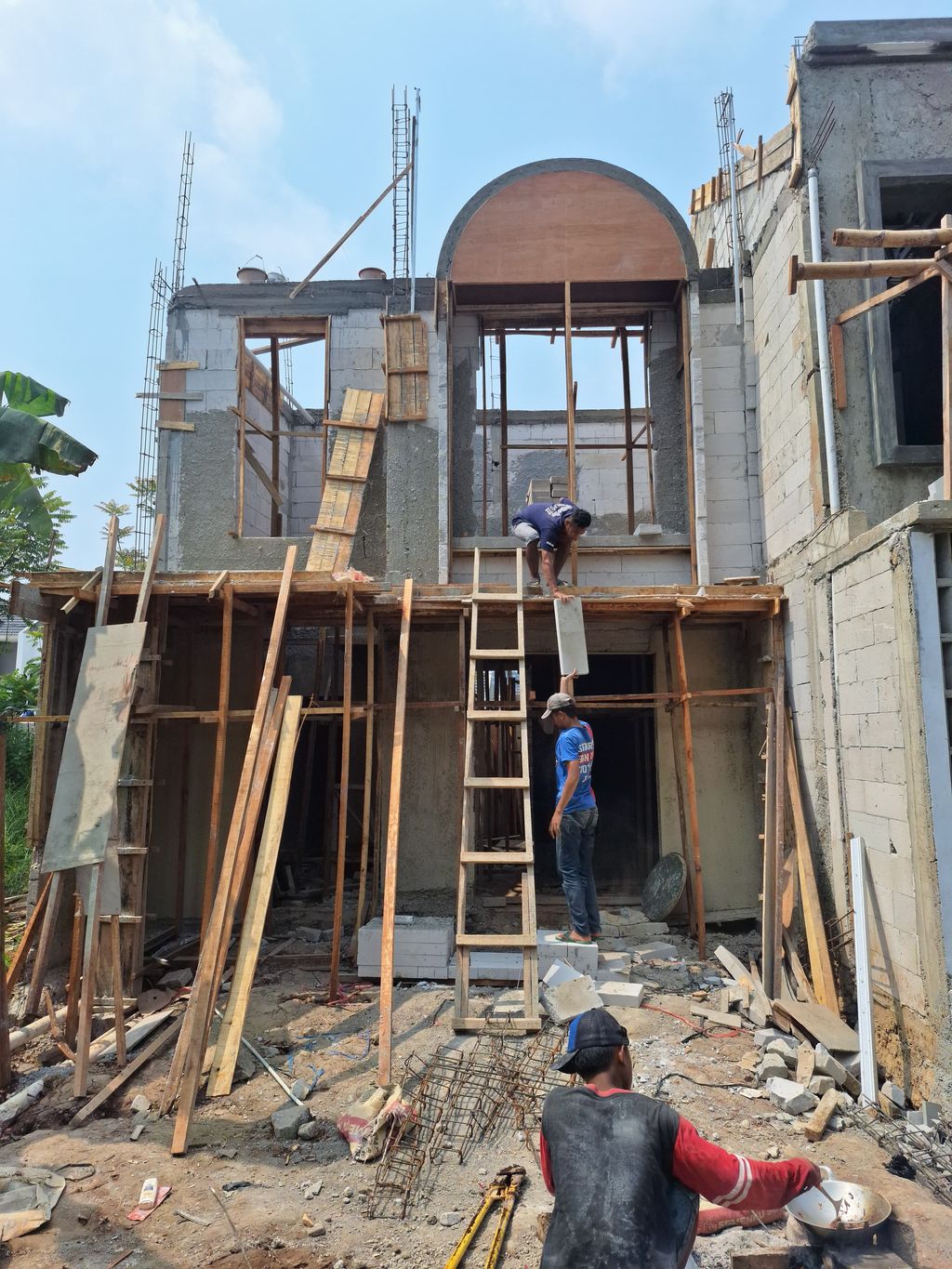 foto tampak rumah tipe 33 Mezanin (384) perumahan G-Land Padalarang Valley
