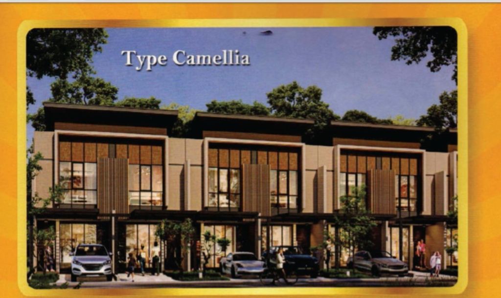 foto tampak rumah tipe CAMELLIA perumahan ROYAL PALM BLOSSOM