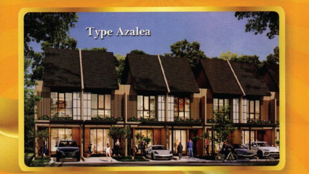 foto tampak rumah tipe AZALEA perumahan ROYAL PALM BLOSSOM