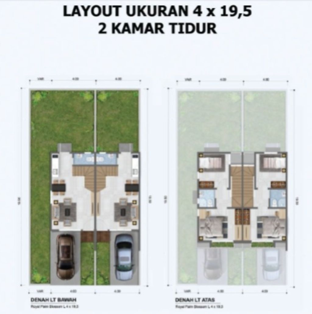 foto denah rumah tipe CAMELLIA IV C2 perumahan ROYAL PALM BLOSSOM