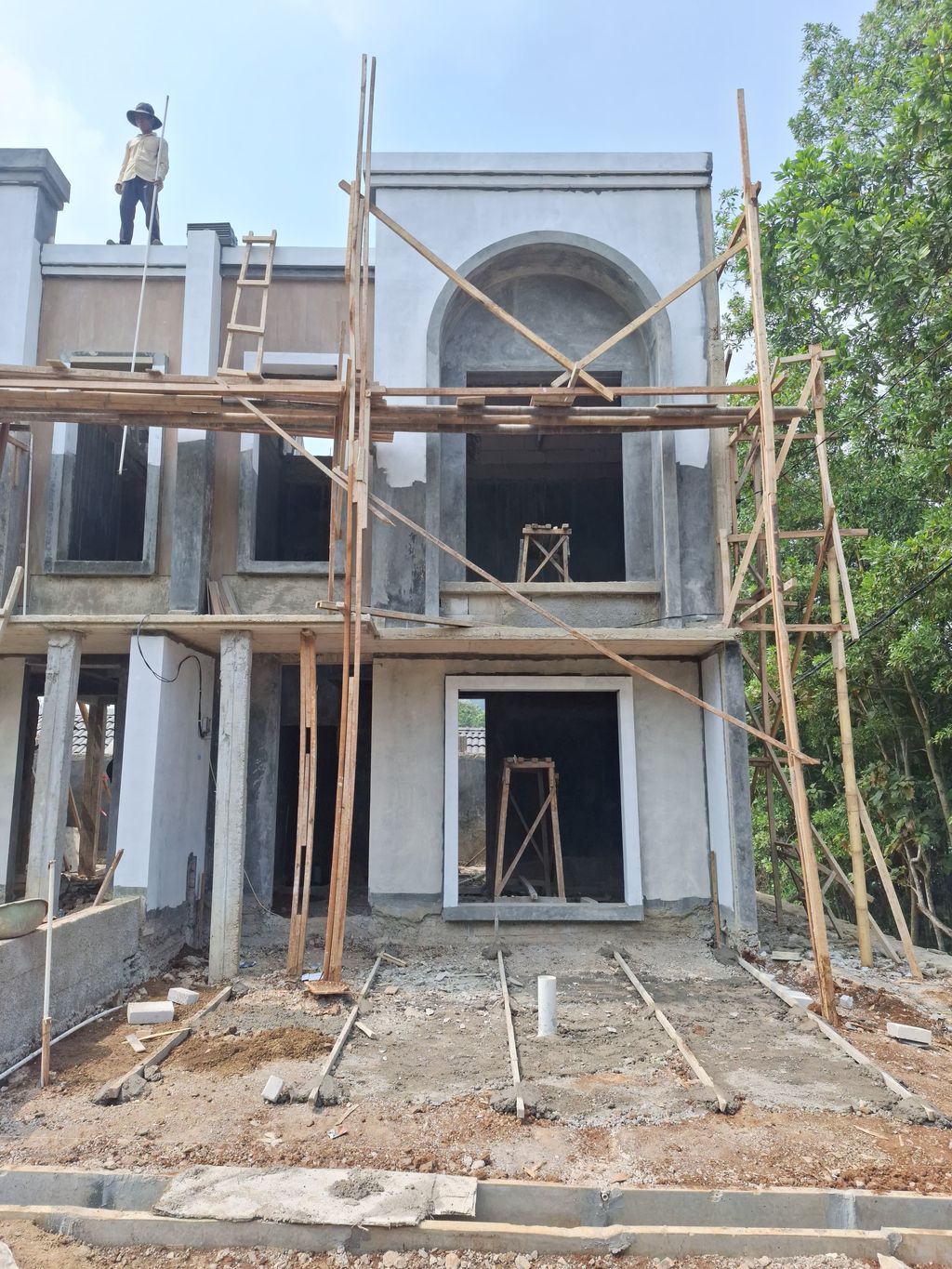 foto tampak rumah tipe 33 Mezanin (418) perumahan G-Land Padalarang Valley