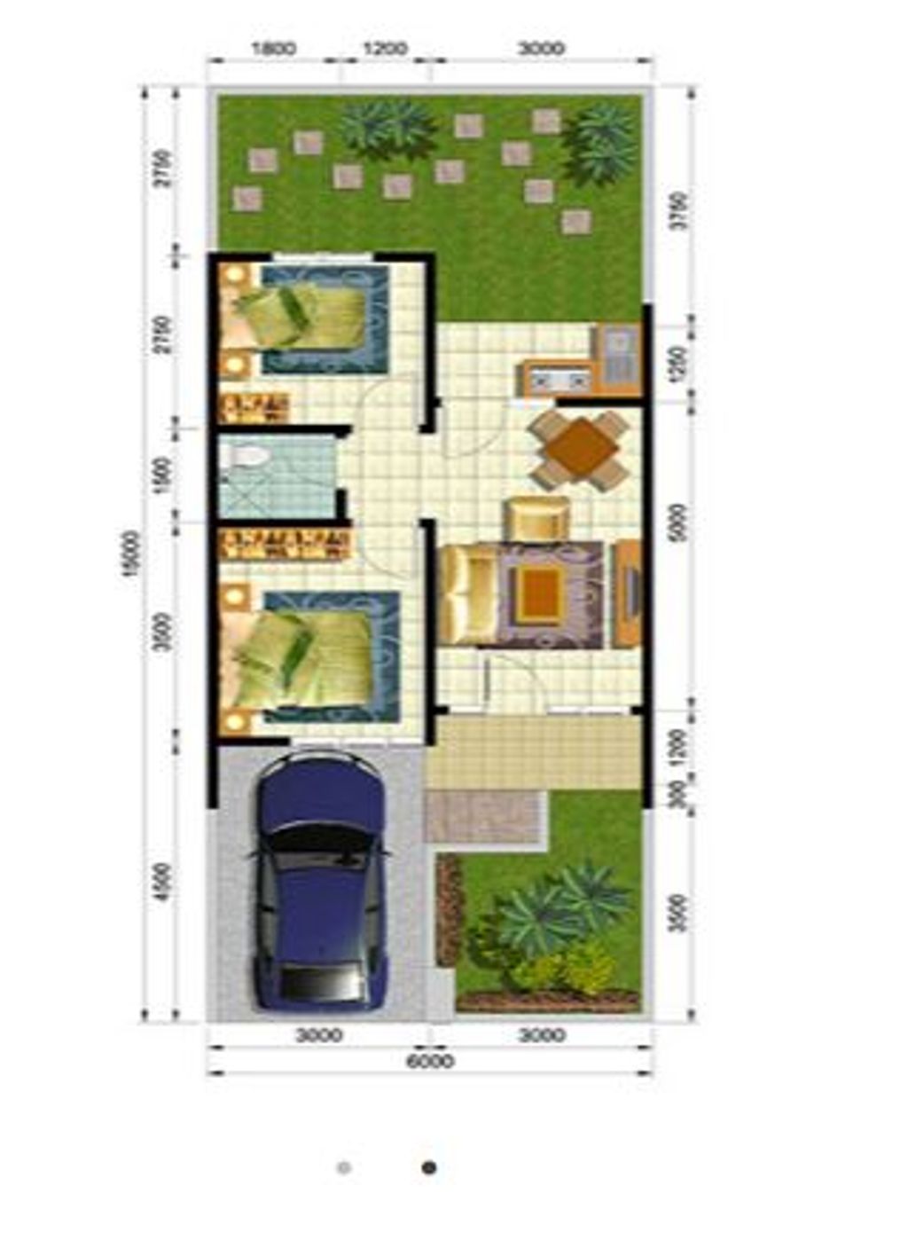 foto denah rumah tipe SALVIA perumahan GRAHA RAYA FORTUNE SPRING