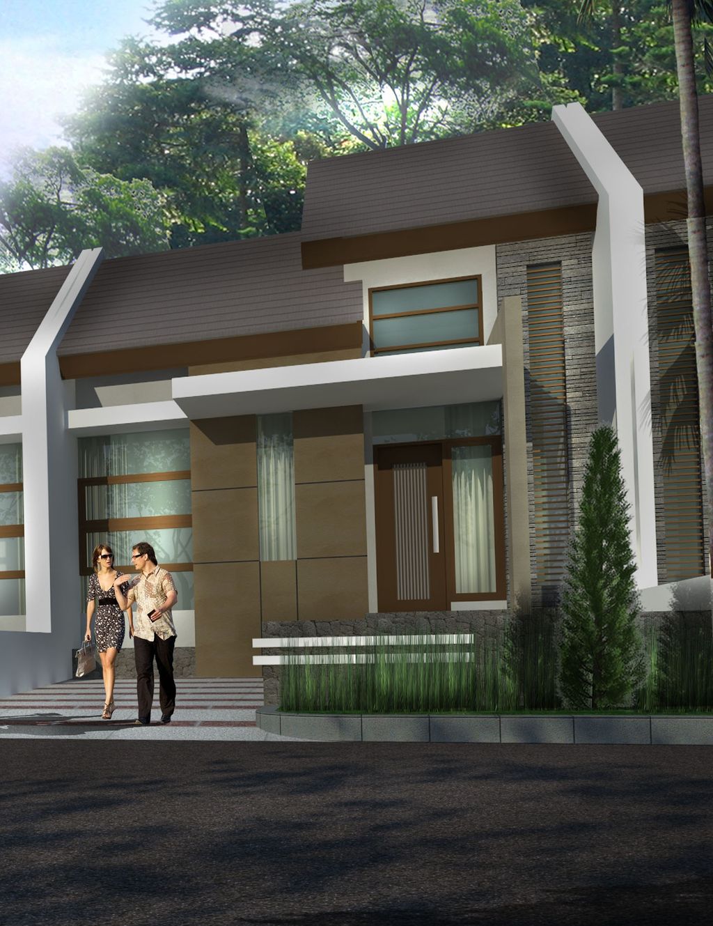foto tampak rumah tipe 45 hook perumahan Pakuan Hill