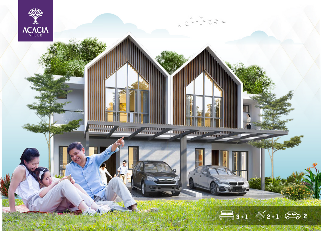 foto tampak rumah tipe ACACIA VILLE perumahan CITRAGARDEN 8 AEROVILLE EXT