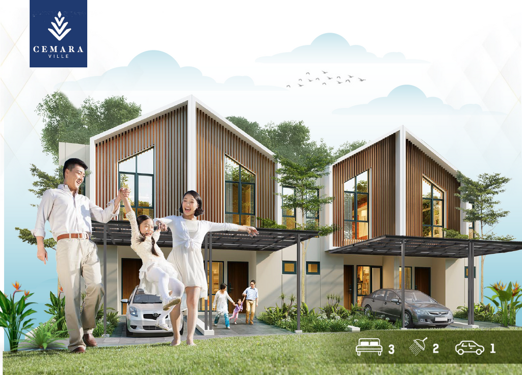 foto tampak rumah tipe CEMARA VILLE perumahan CITRAGARDEN 8 AEROVILLE EXT