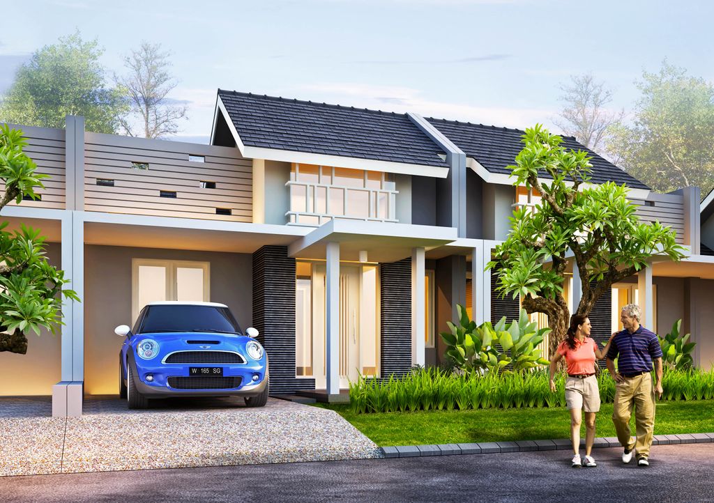 foto tampak rumah tipe 50/160 perumahan ALAM JUANDA