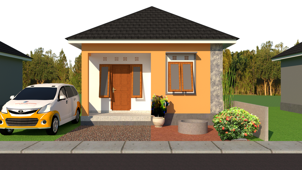 foto tampak rumah tipe 36 2024 perumahan PERMATA RESIDENCE V