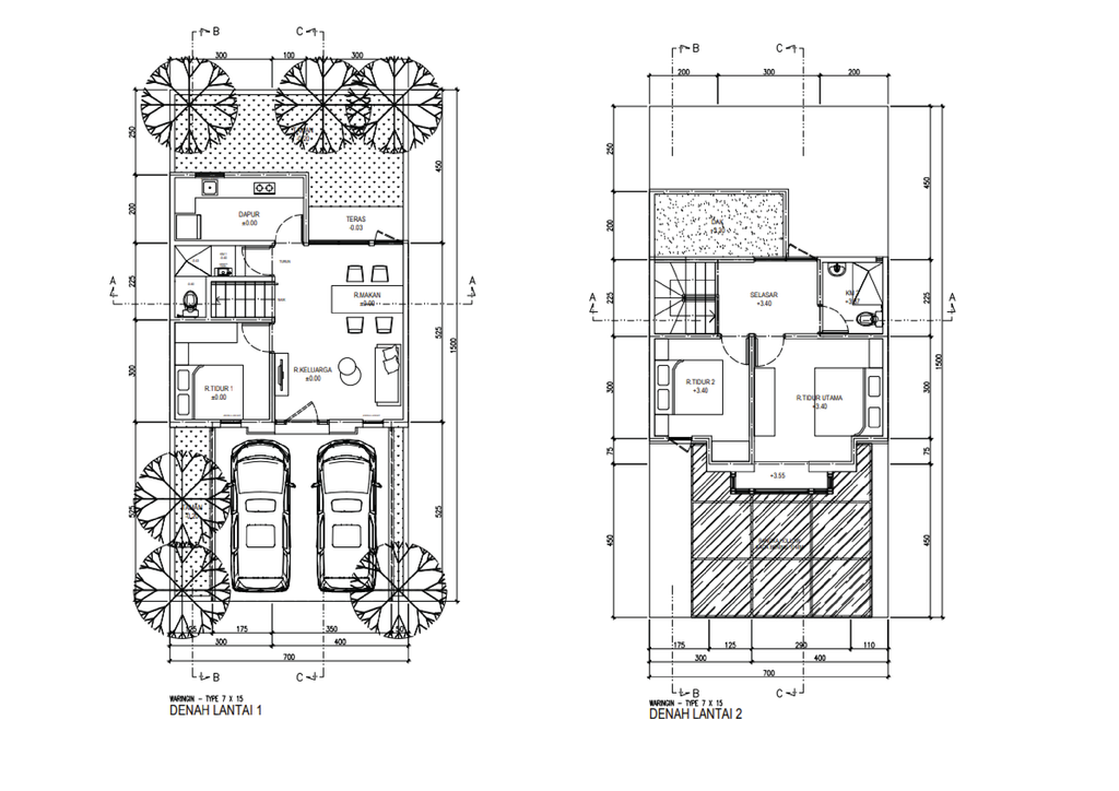 foto denah rumah tipe CLUSTER PALAIS B F2-38 perumahan Opra City