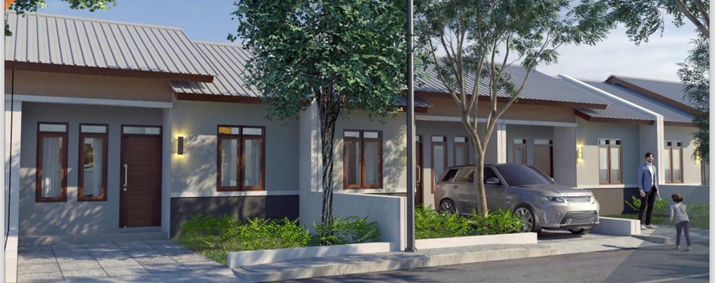 foto tampak rumah tipe 36 perumahan PESONA BUKIT SAFFANA