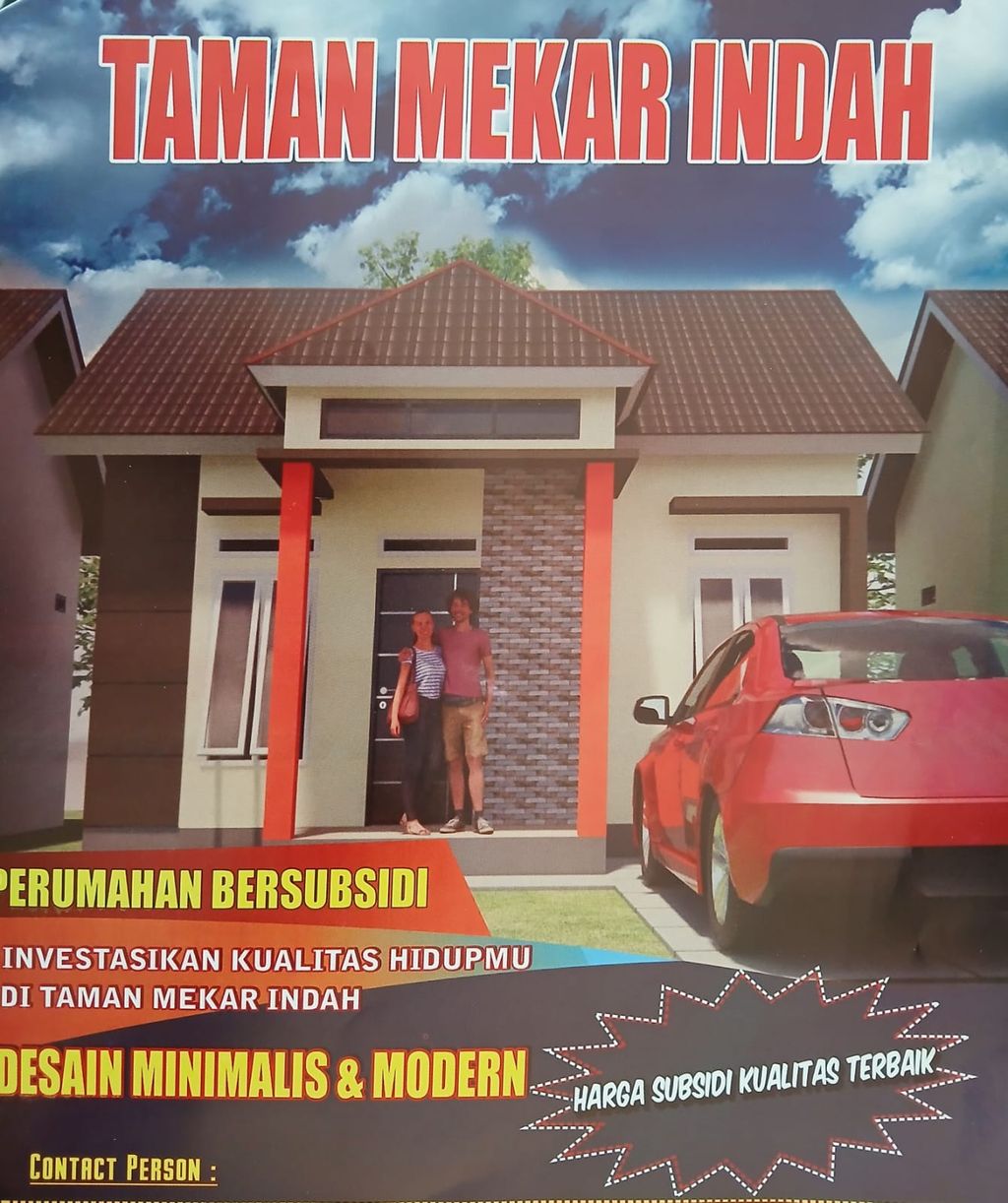 foto tampak rumah tipe 36 perumahan TAMAN MEKAR INDAH BLOK AZ TAHAP 1