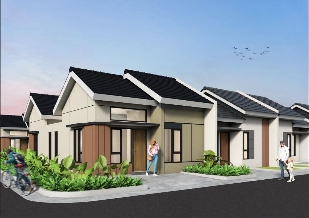 foto tampak rumah tipe JADE Rp. 379.287.000 perumahan GRAND HARMONI INDAH