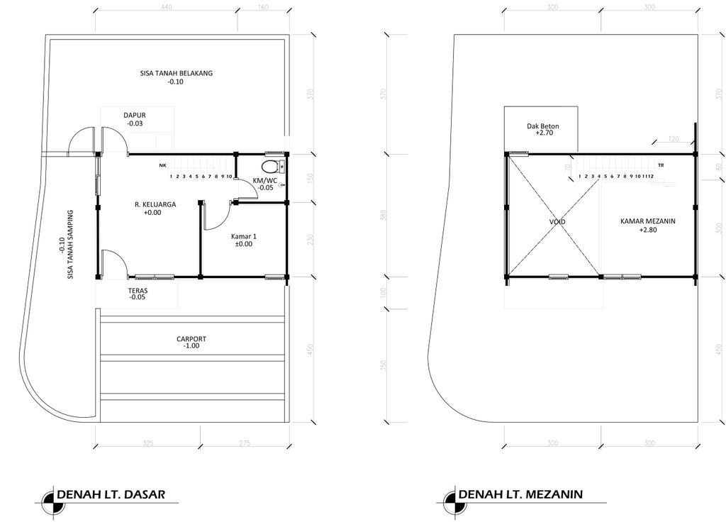 foto denah rumah tipe 36 Mezanin Alegra (460) perumahan G-Land Padalarang Valley