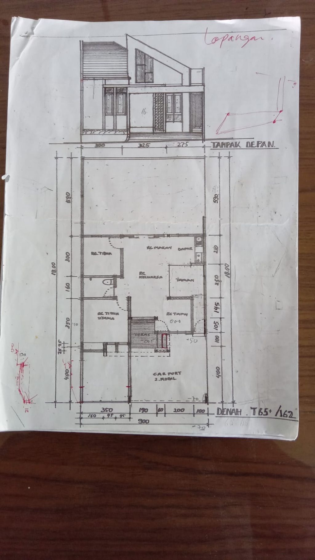 foto denah rumah tipe D-3 perumahan PANORAMA BANJARAN