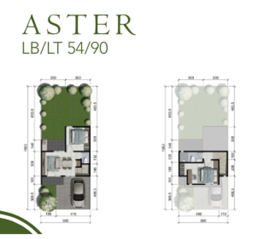 foto denah rumah tipe Aster 1 perumahan CitraGarden Pekanbaru