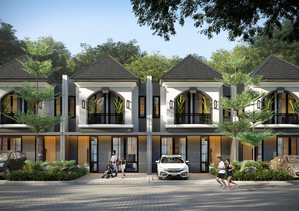 foto tampak rumah tipe Corvina perumahan CITRALAND CITY KEDAMEAN