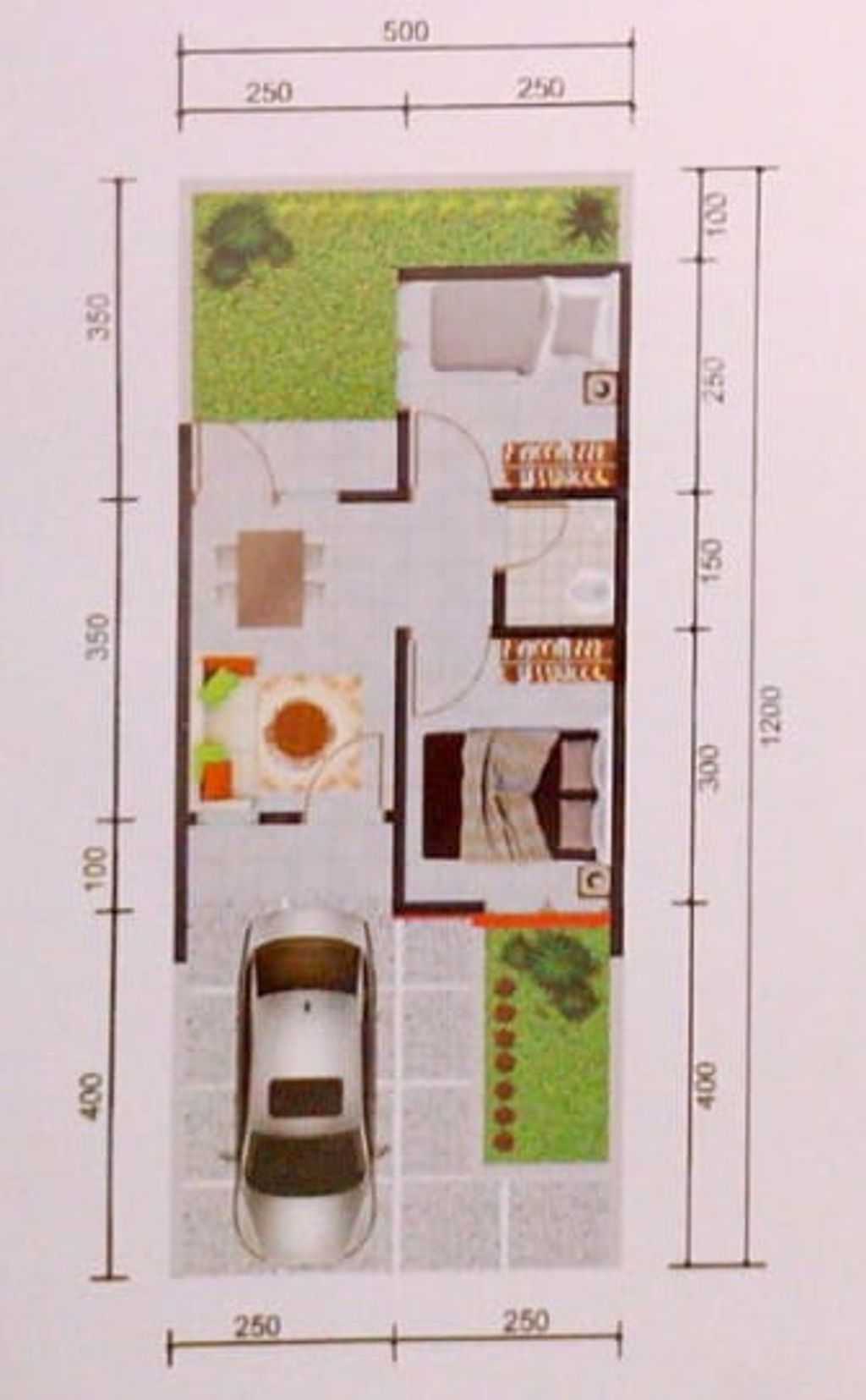 foto denah rumah tipe 29/60Amaryllis perumahan PURI CITRA