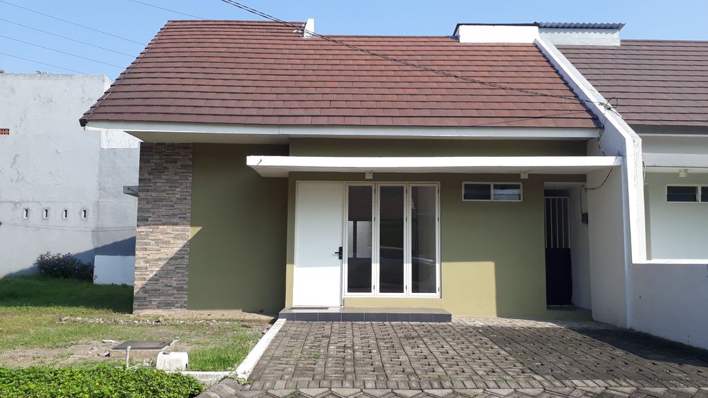 foto tampak rumah tipe Acacia Pojok 2024 perumahan Banjar Mukti Residence